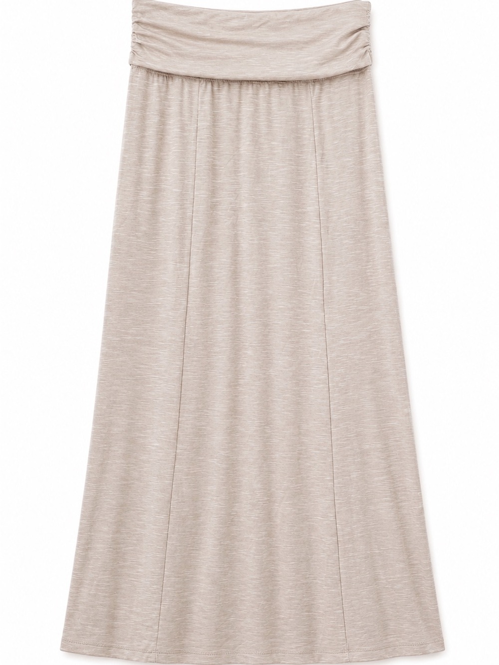 NWT Great Northwest Indigo Beige Knit Maxi Skirt Fold Over Waist M